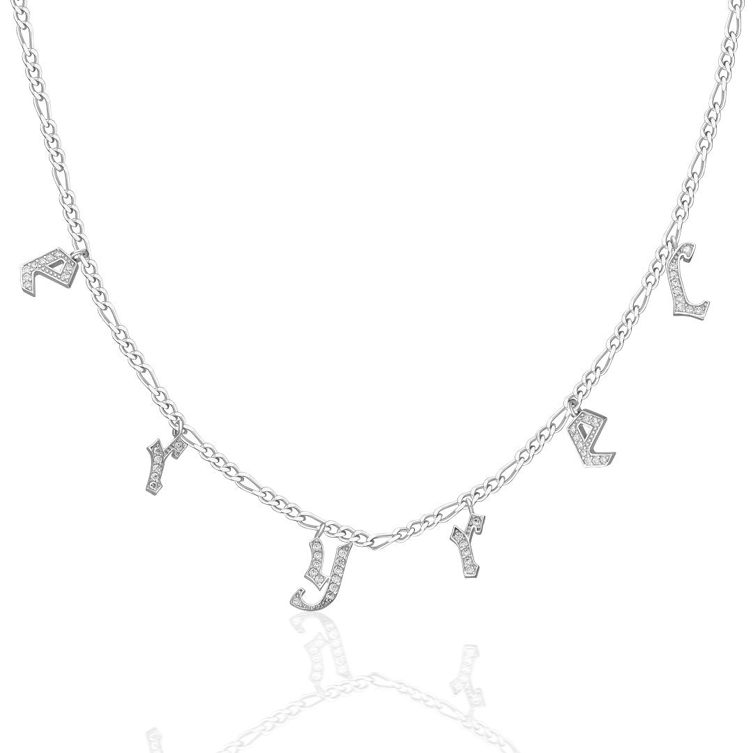 Letters - Chocker zircon stone name necklace