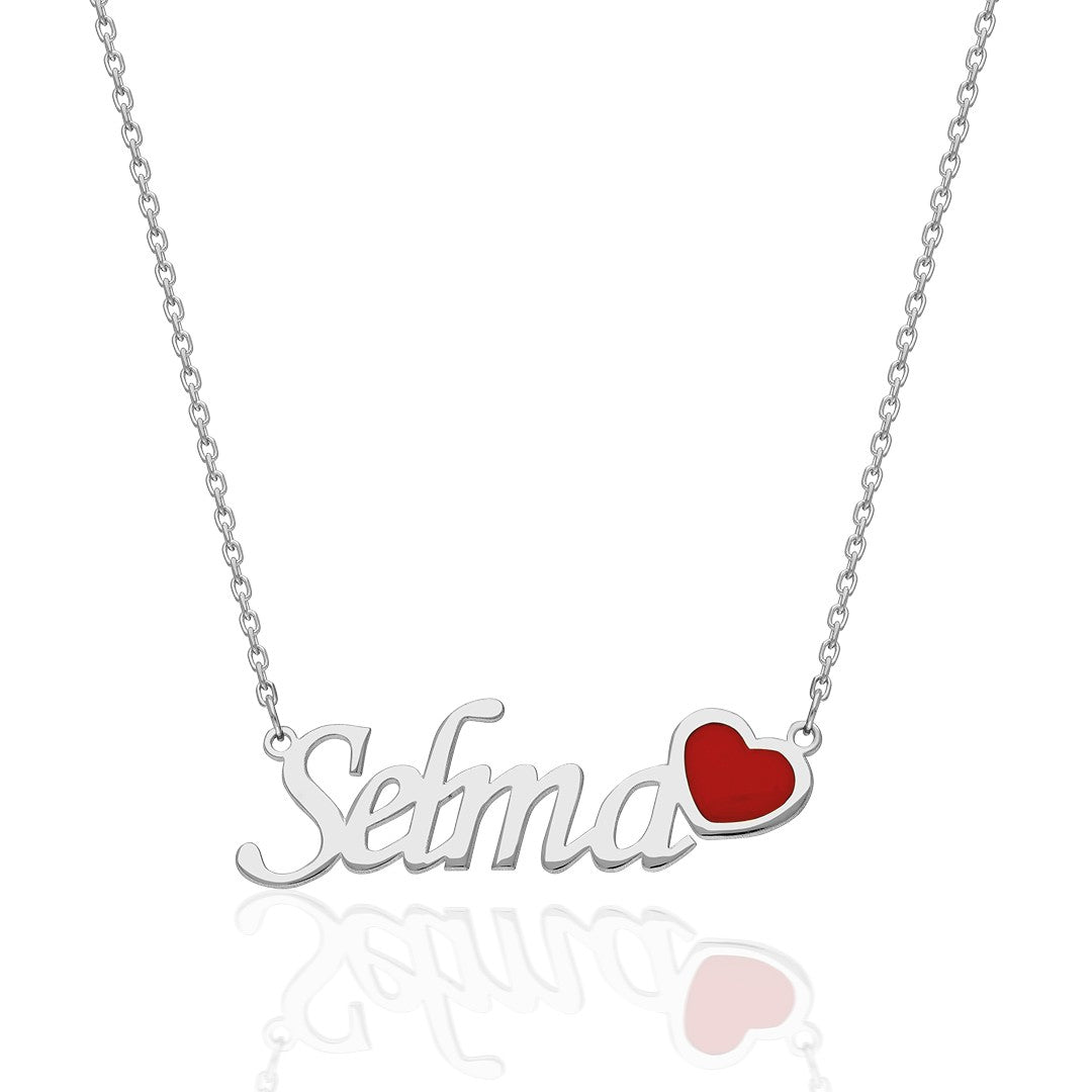 Name Necklace - Necklace with handwritten name and heart detail