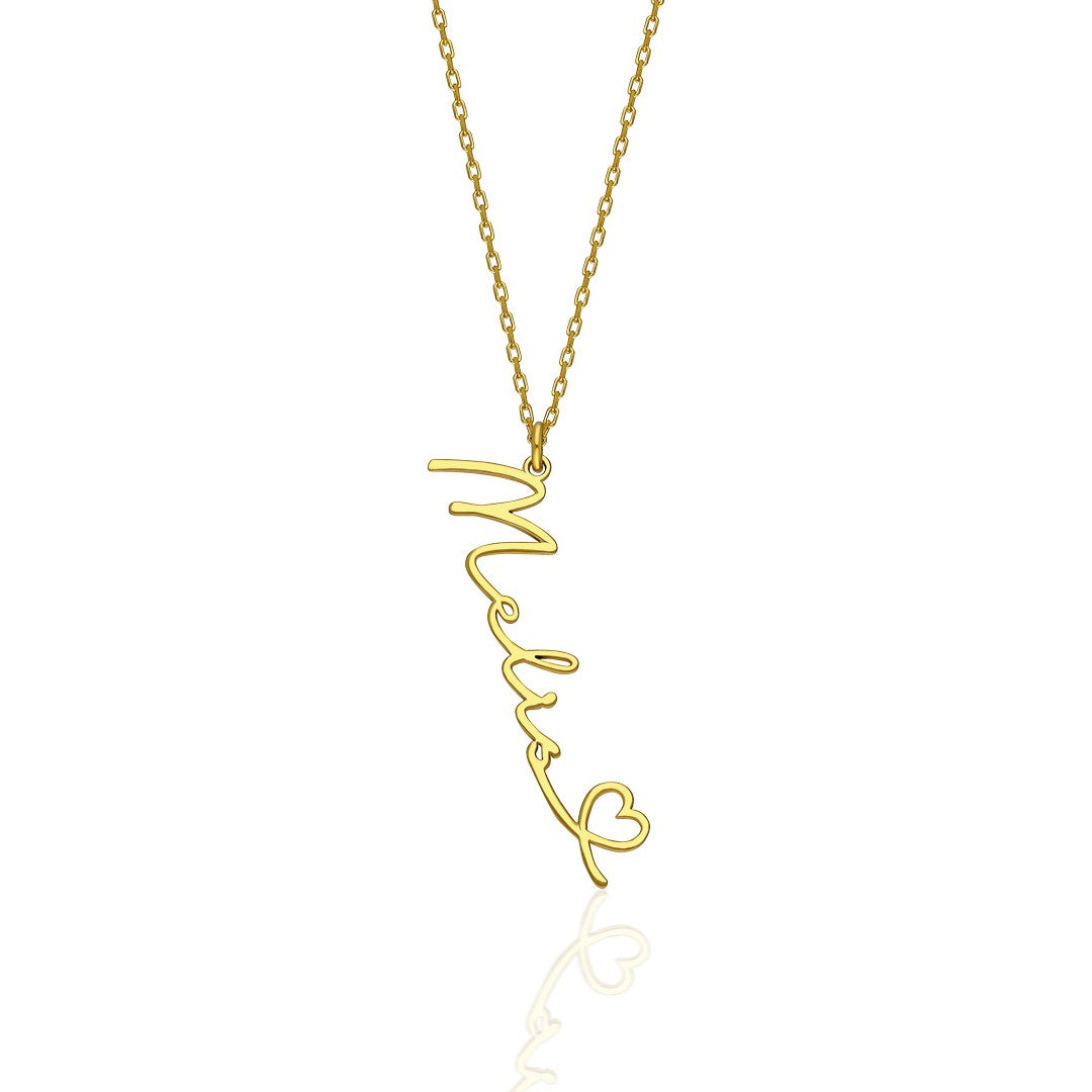 Name Necklace - Necklace with handwritten name in heart shape