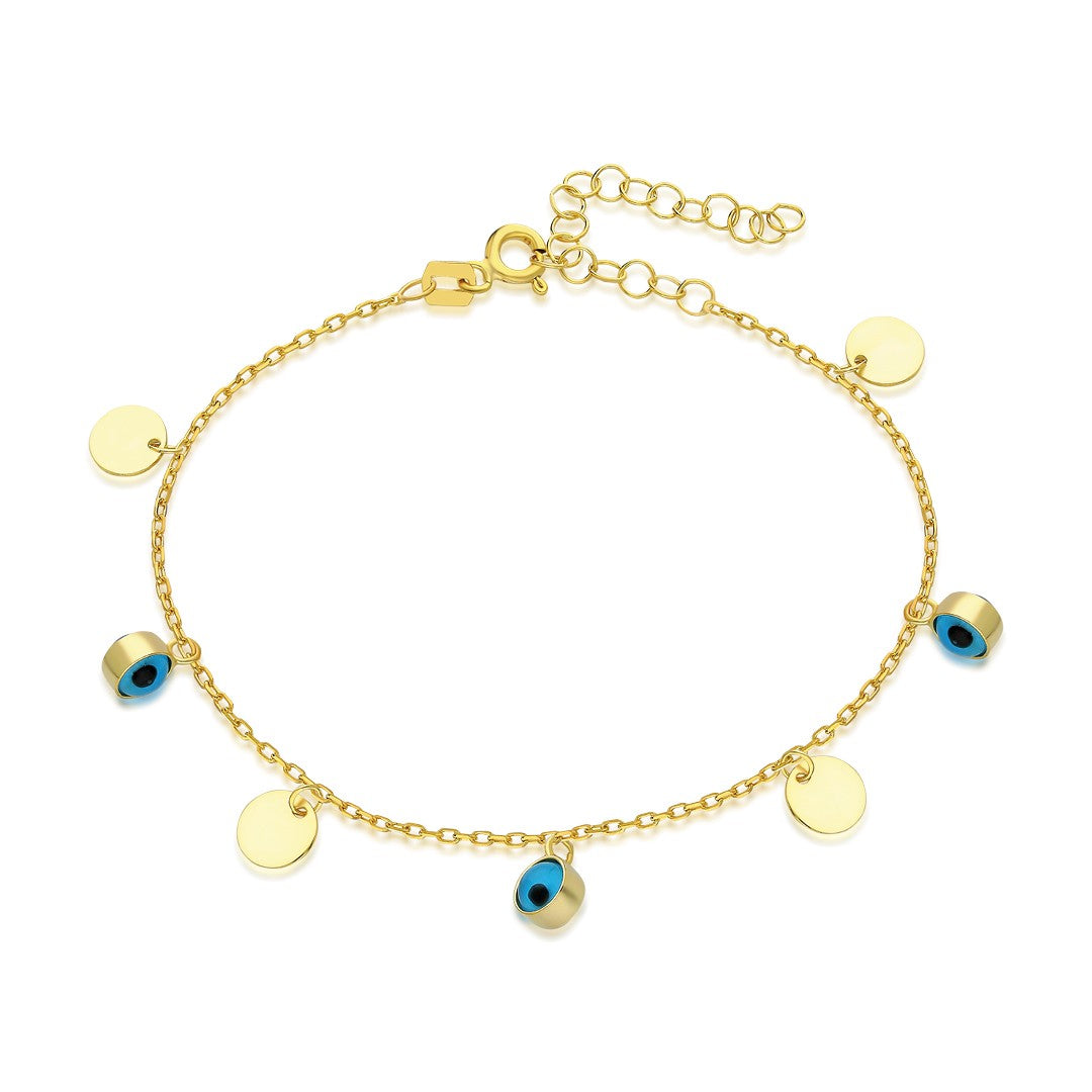 Evil Eye Plate Bracelet