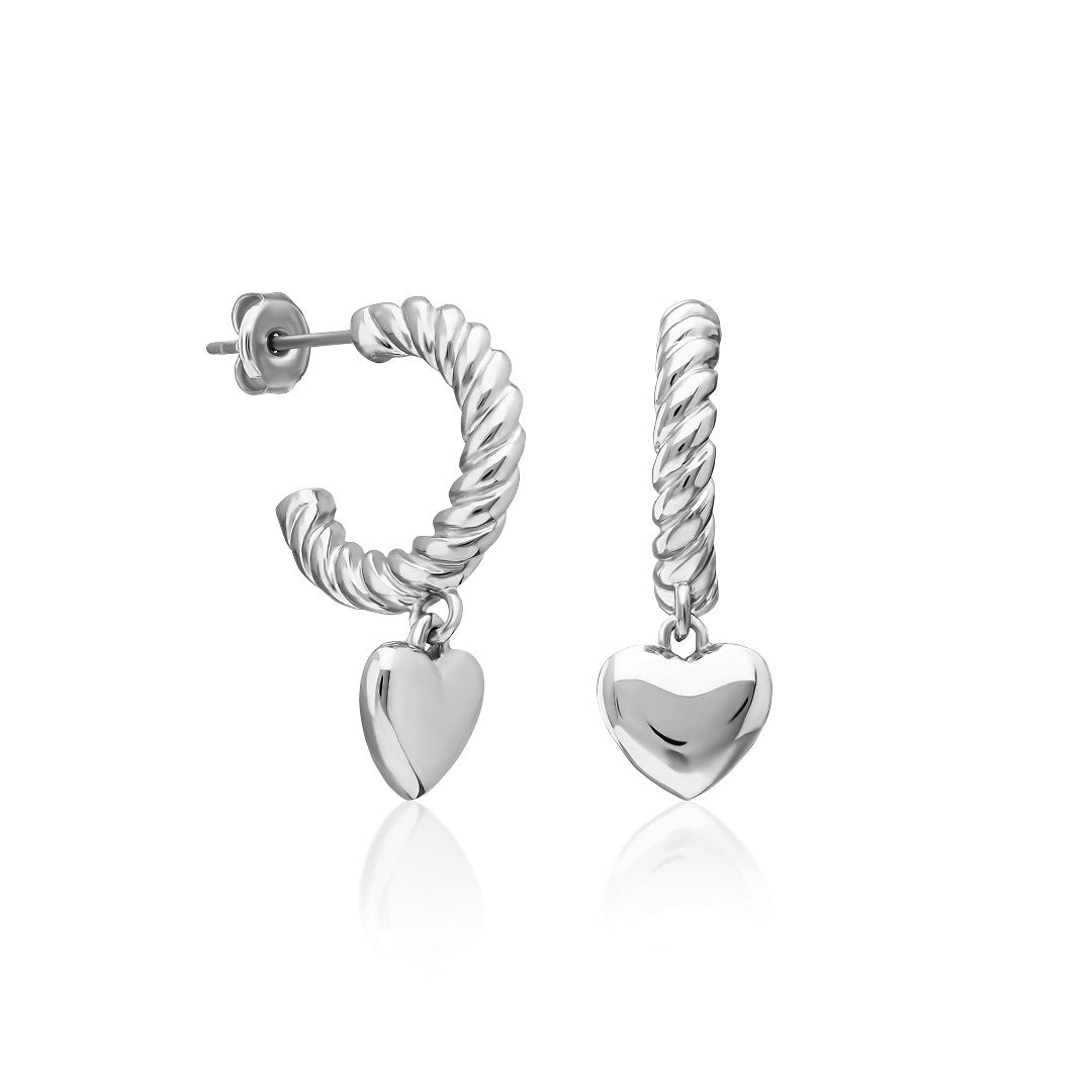 twisted heart earrings