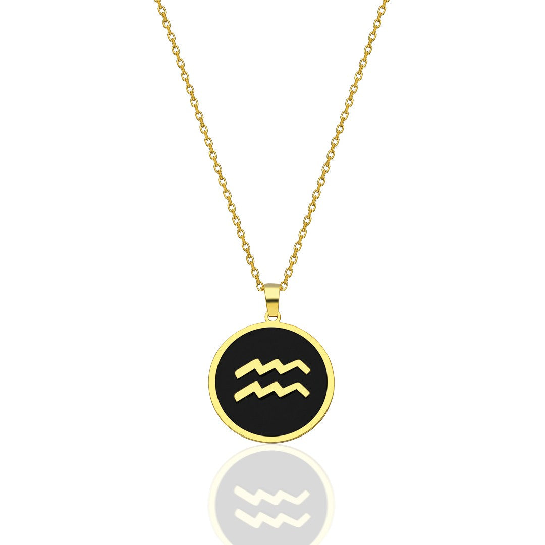 Colorful Aquarius Horoscope Necklace