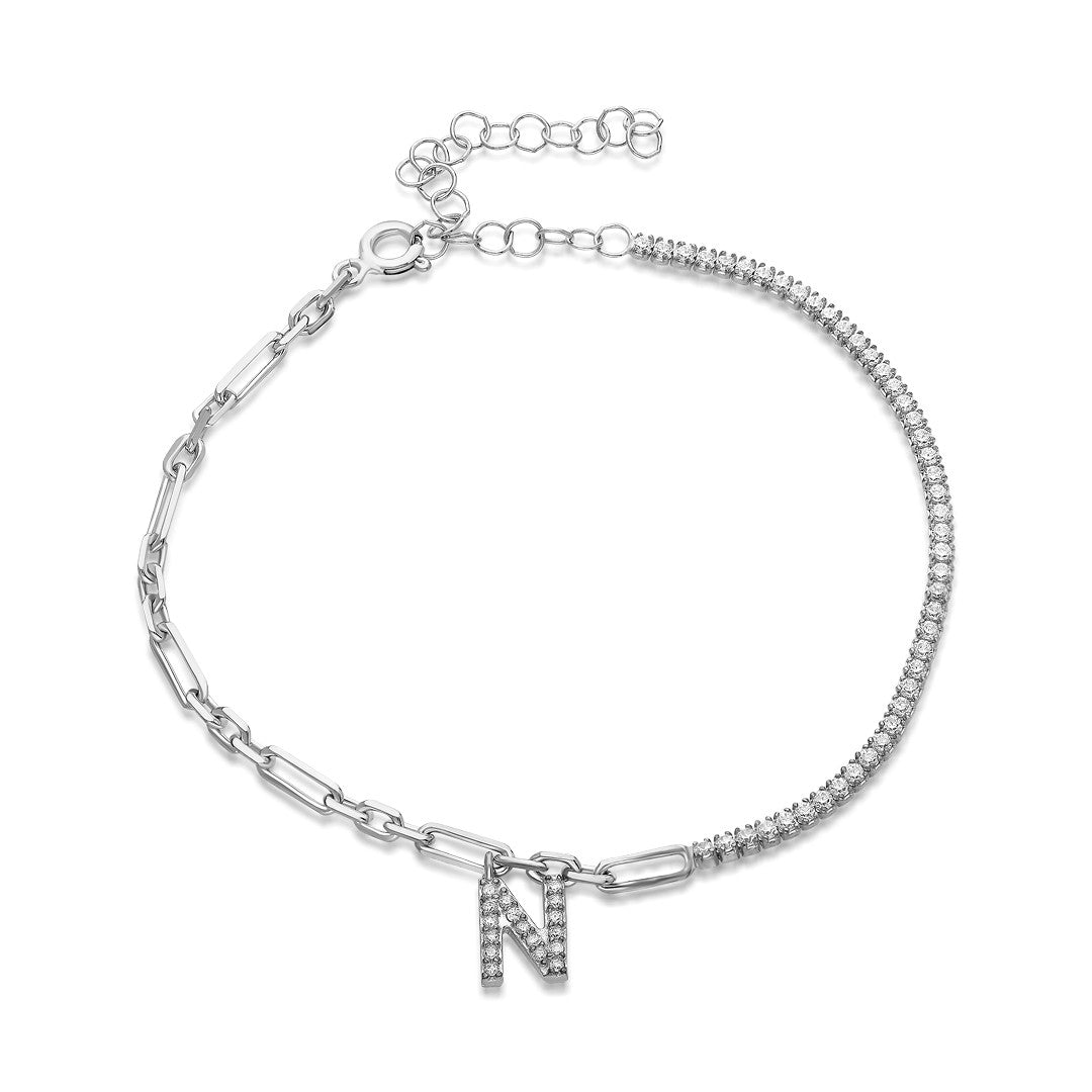 Name Bracelet - Chain Waterway Bracelet with Letters