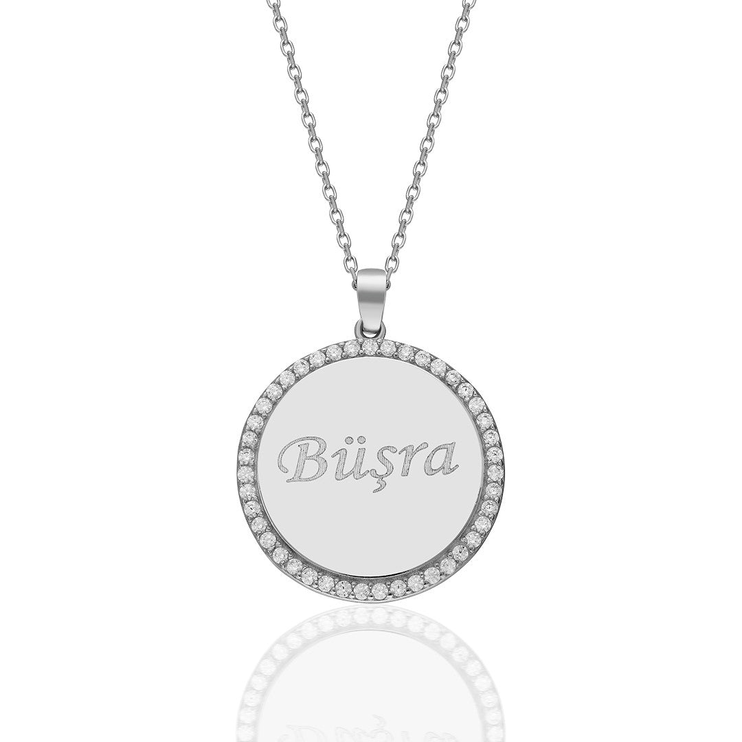 Letters - Round Plate Name Necklace