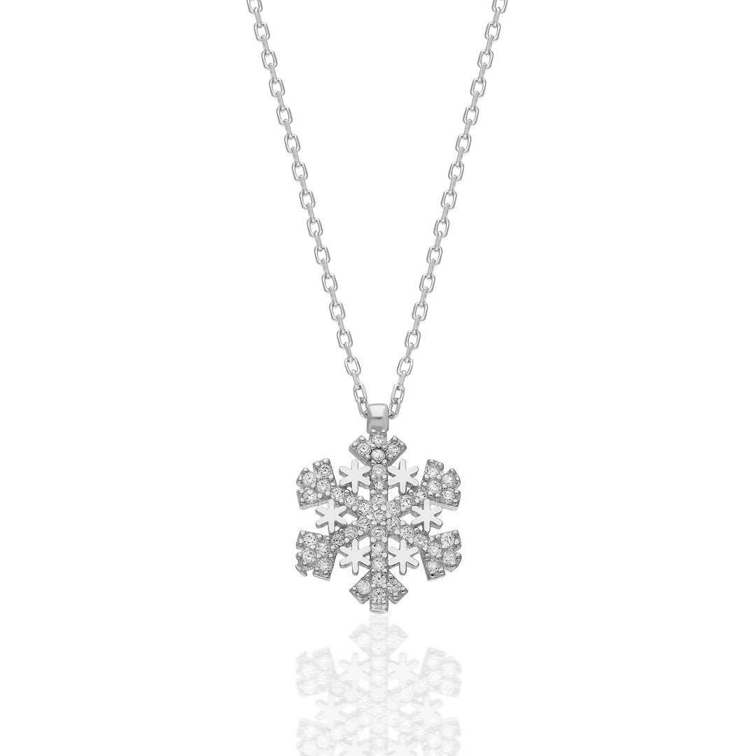 Glittering Snowflake Necklace