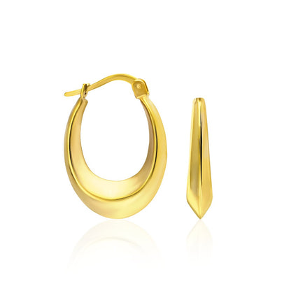 Oval curved earrings