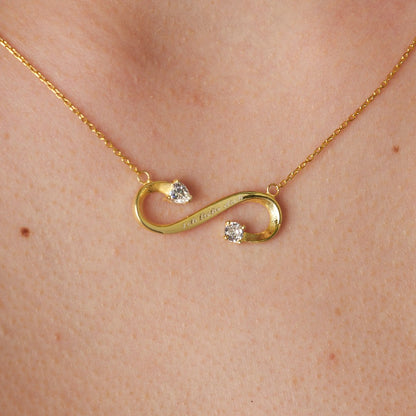 14K GOLD custom-made infinity necklace