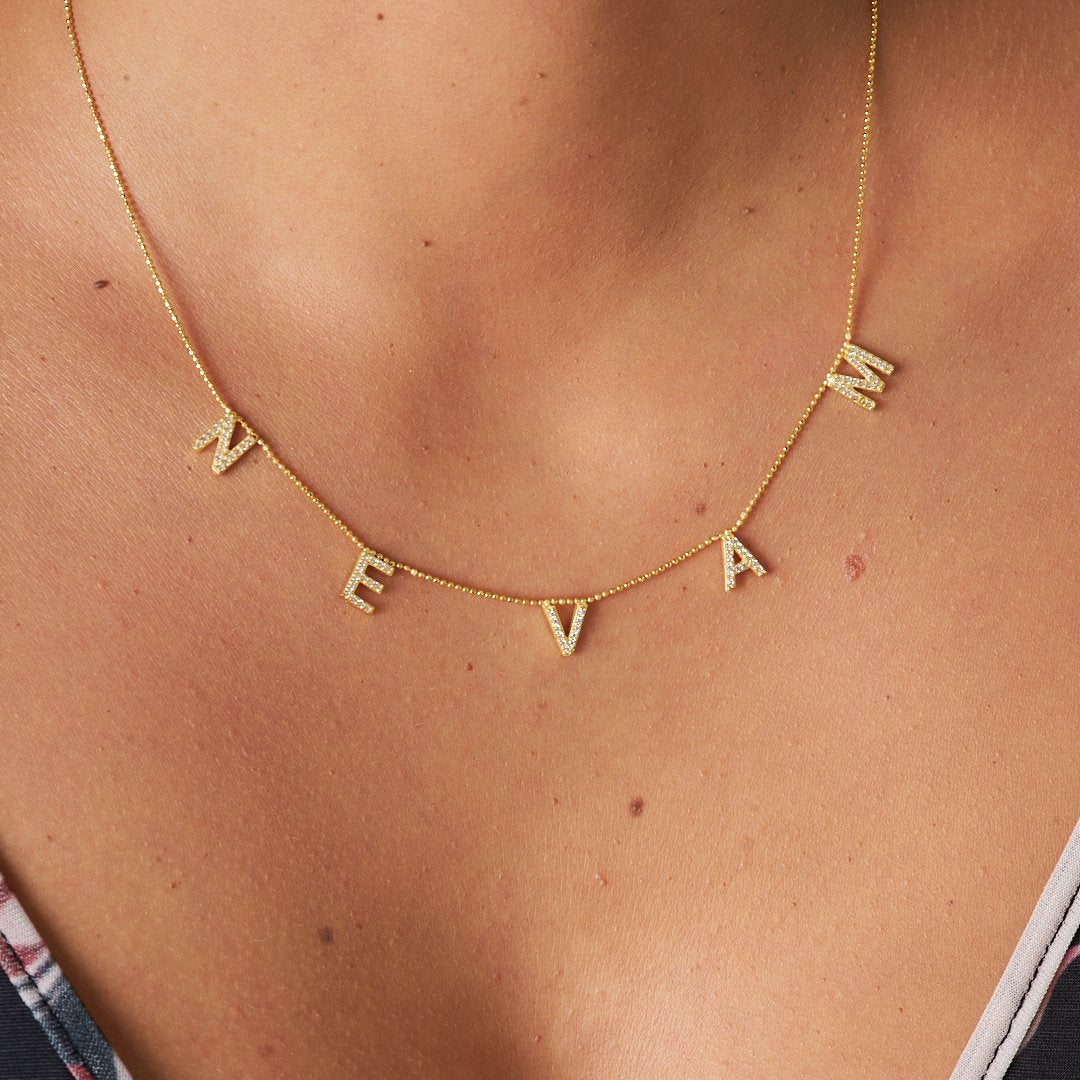 Letters - Thin Chain Name Necklace