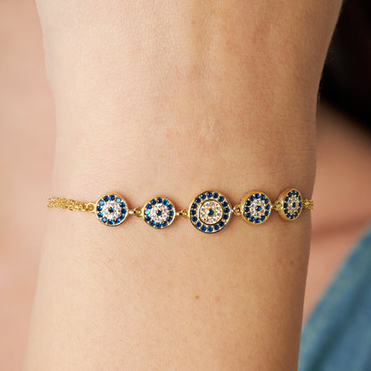 Five Evil Eyes Bracelet