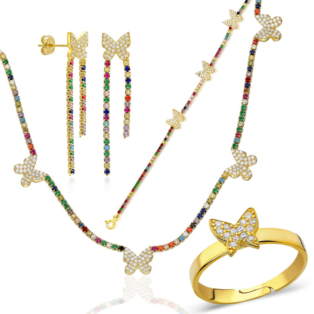 butterfly set with stones