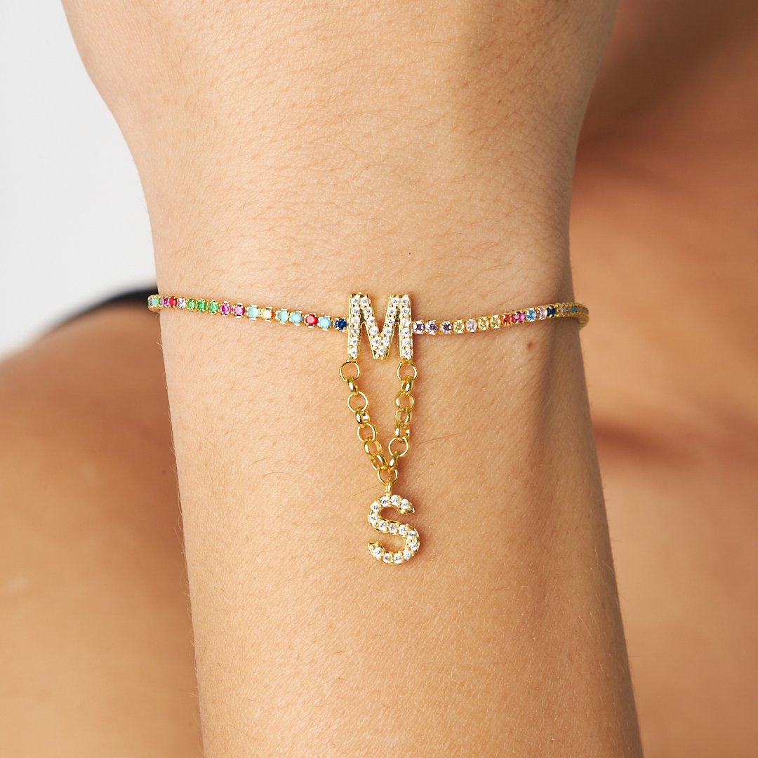 Name Bracelet - Bracelet with colorful letters of the waterway