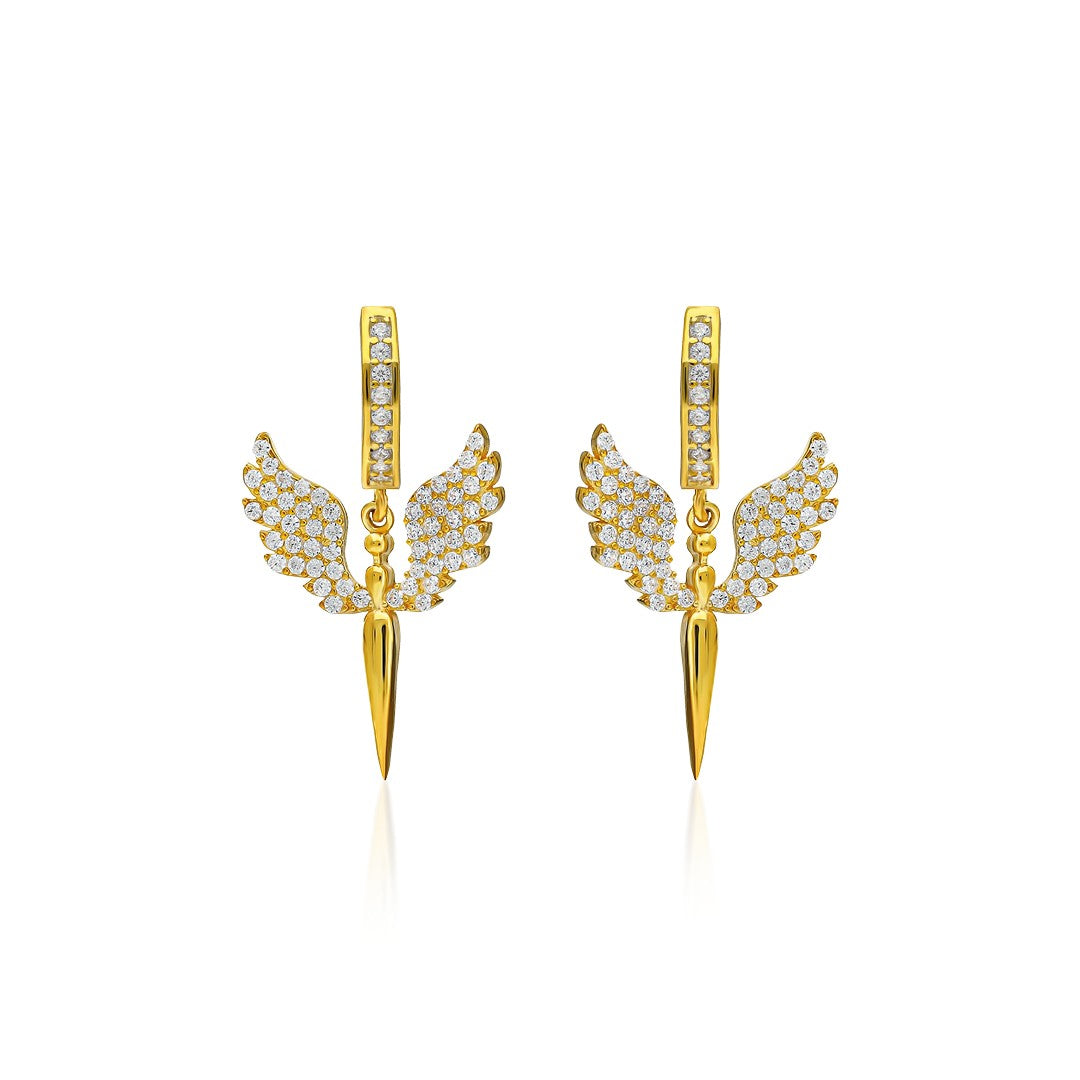 Mikail angel earrings