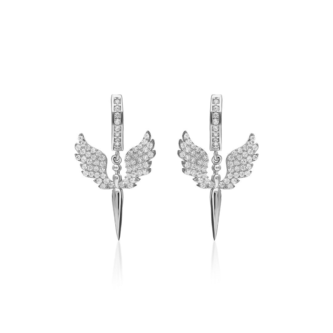 Mikail angel earrings