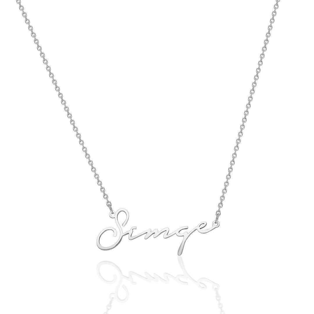 Name Necklace - Signature Font Horizontal Name Necklace