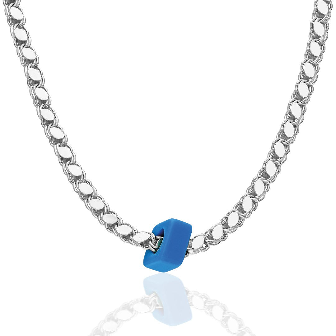 Baue Natural Stone Sequin Halab Chain Necklace