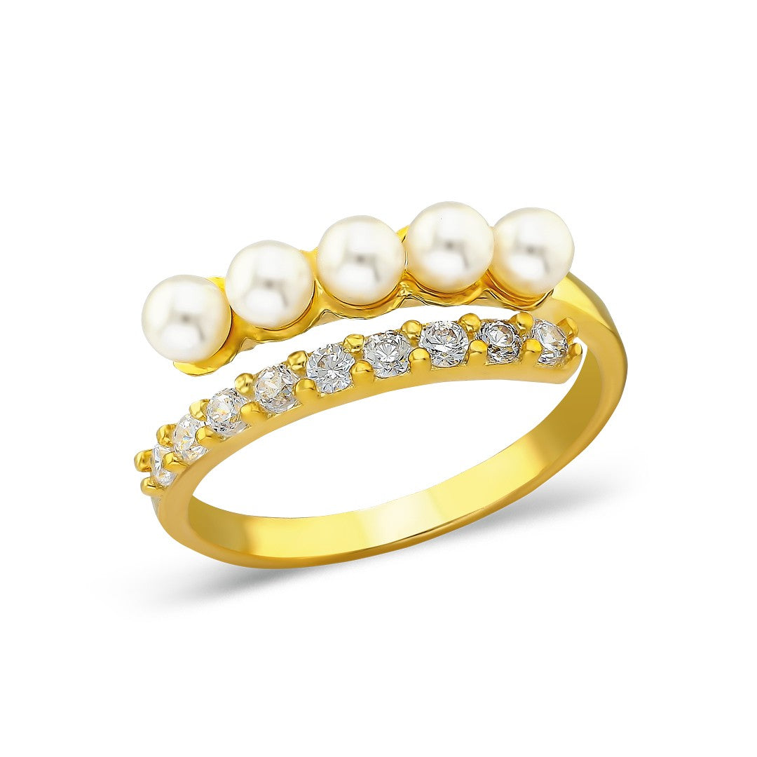 ring with pearl stones