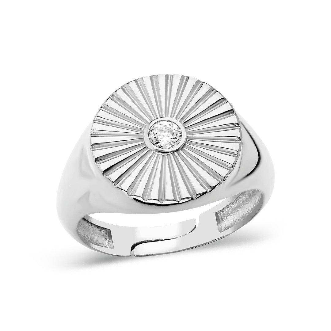 daisy solitaire ring