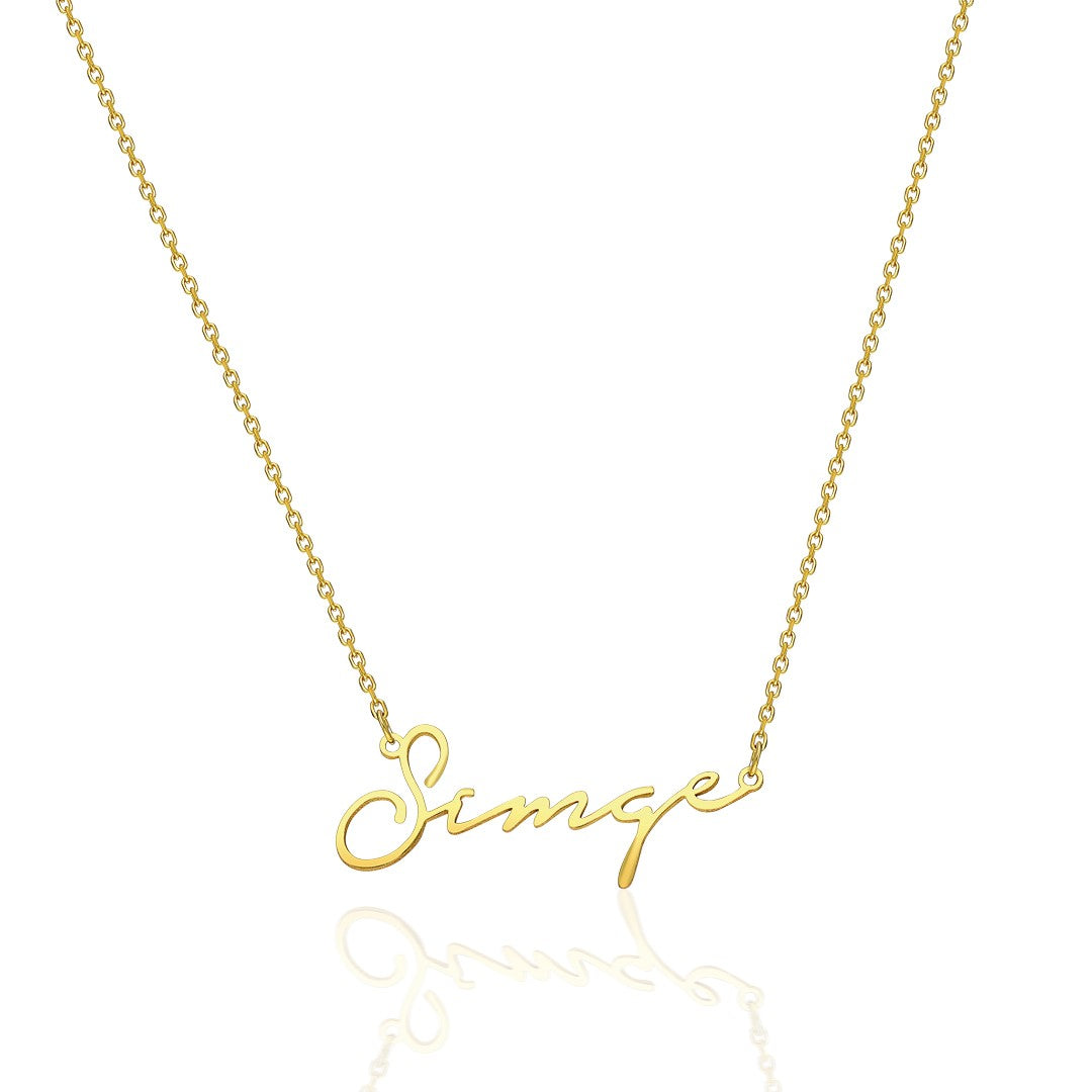 Name Necklace - Signature Font Horizontal Name Necklace