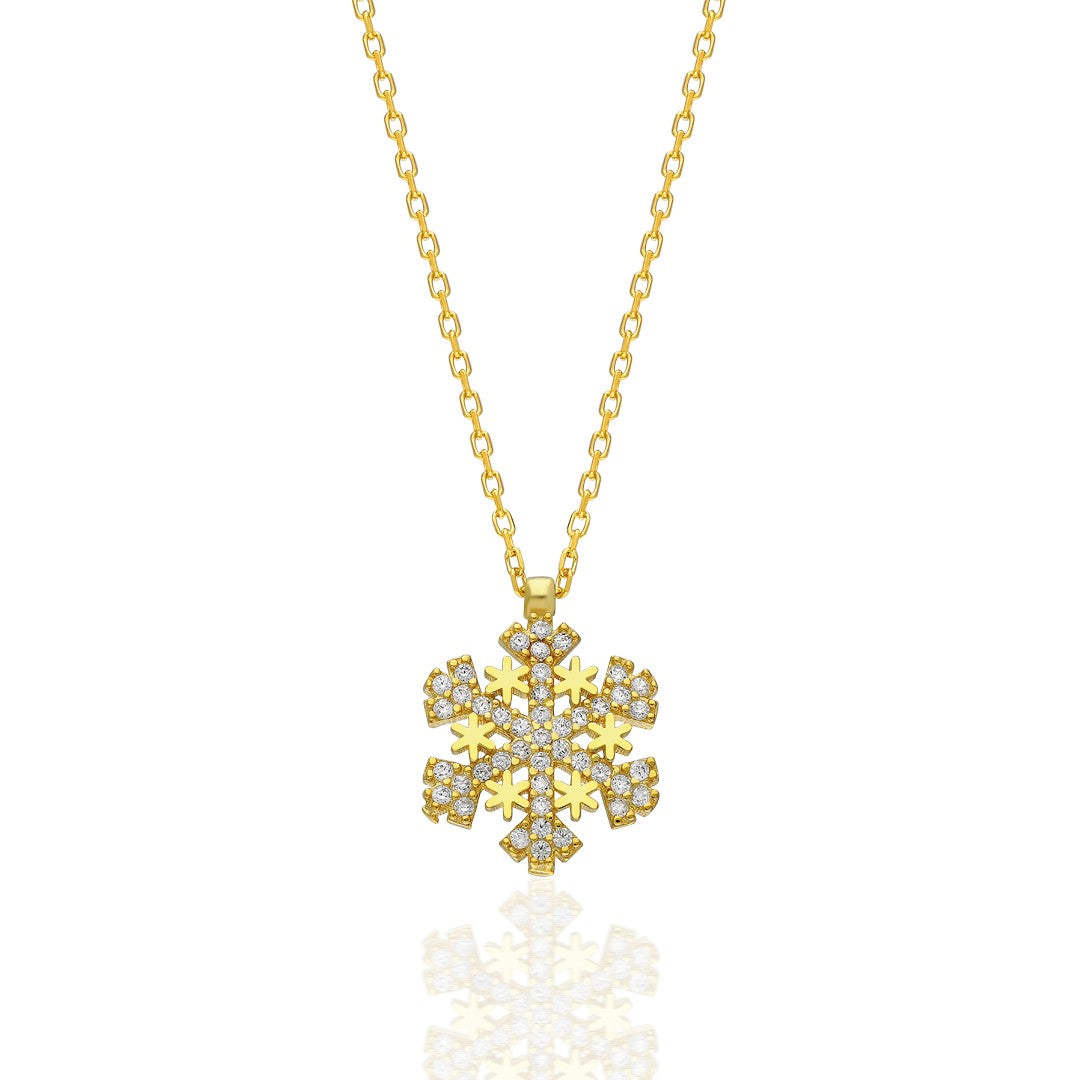 Glittering Snowflake Necklace