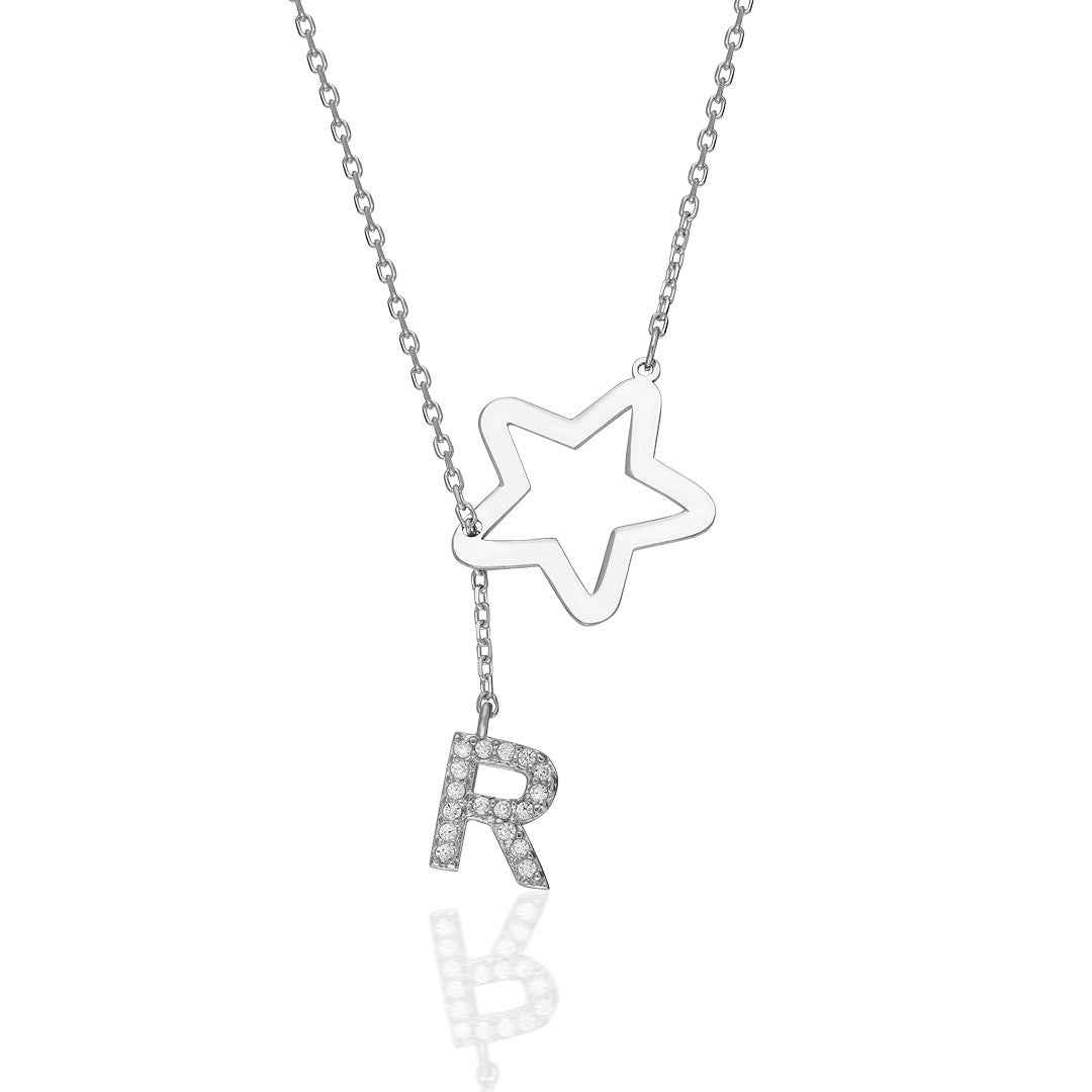 Letters - Star Pendant Letter Necklace