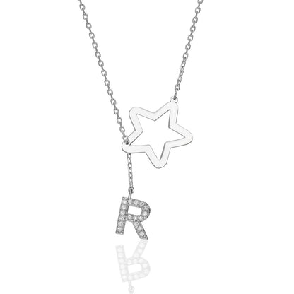 Letters - Star Pendant Letter Necklace