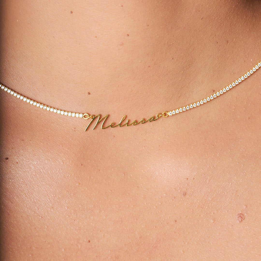 Name Necklace - Waterway Chain Name Necklace