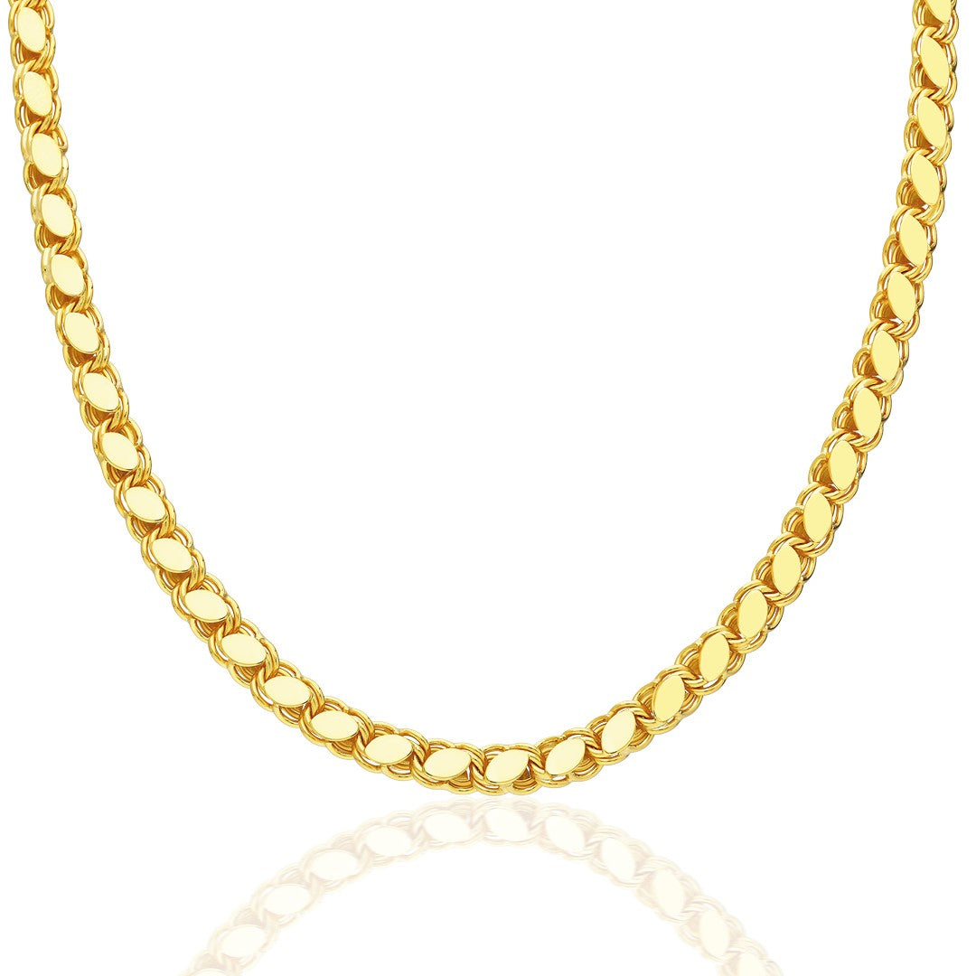 14K GOLD Aleppo Paillettenkette Halskette