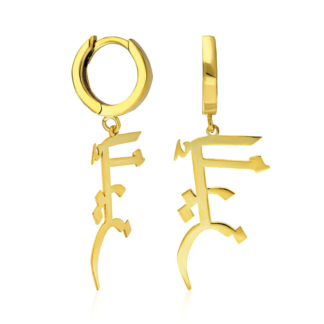 14K GOLD Dangling Earrings with Arabic Name