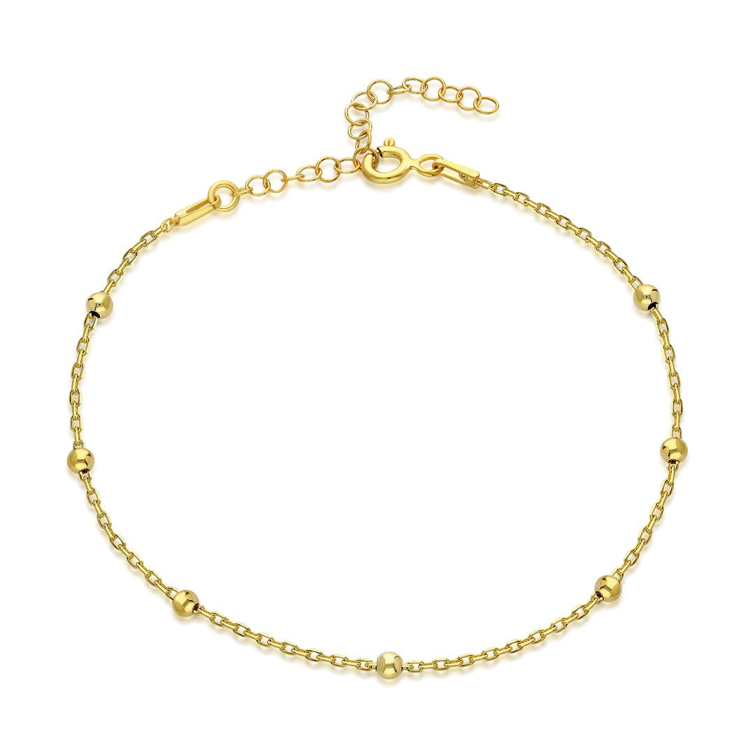 14K GOLD Kugelreihenarmband