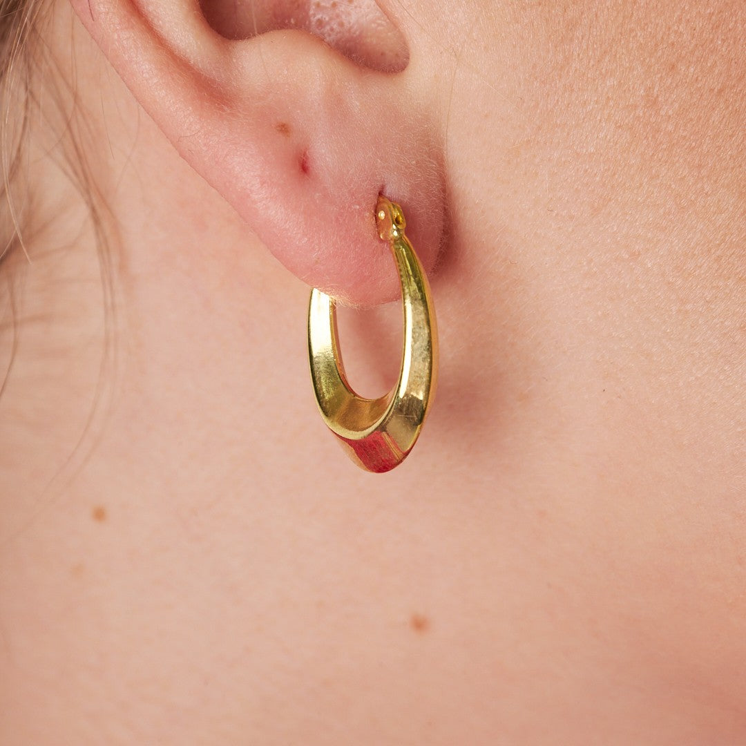 Oval curved earrings