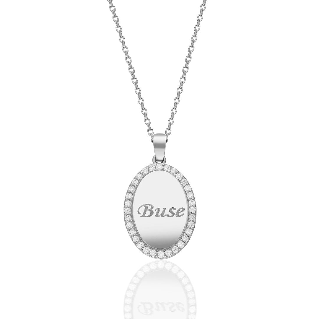 Letters - Oval Name Necklace