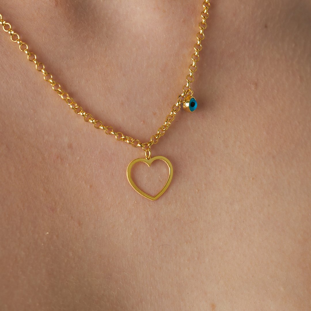 Thin Heart Necklace