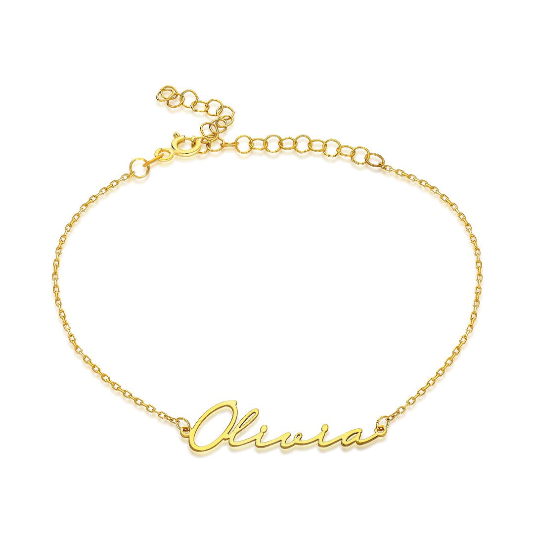 14K GOLD name basic bracelet