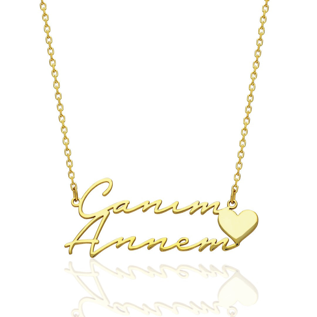 14K GOLD Liebe mutter halskette