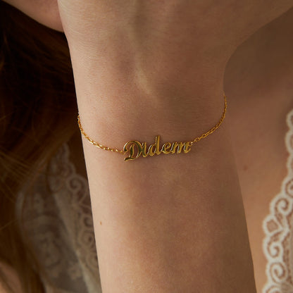 Name Bracelet - Simple Chain Bracelet Named