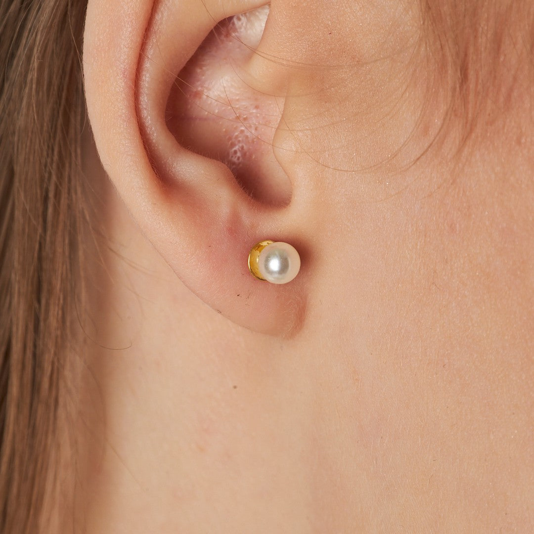 delicate pearl earrings