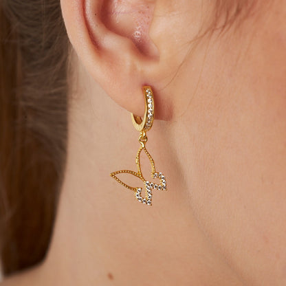 Minimal butterfly earrings