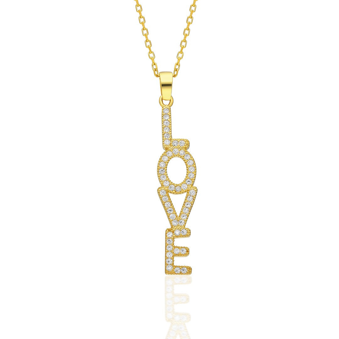 14K GOLD Liebe Halskette