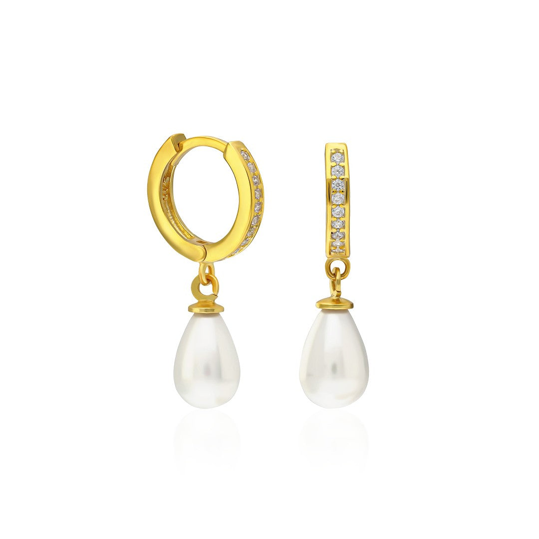 drop earrings with pearls