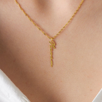 14K GOLD name necklace with twisted chain