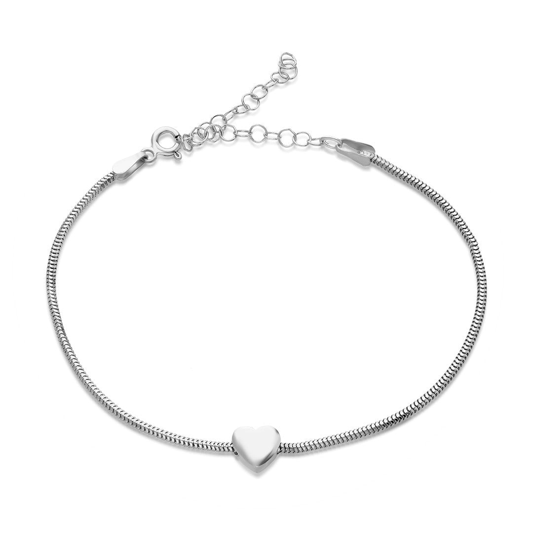 Tondo chain bracelet with heart