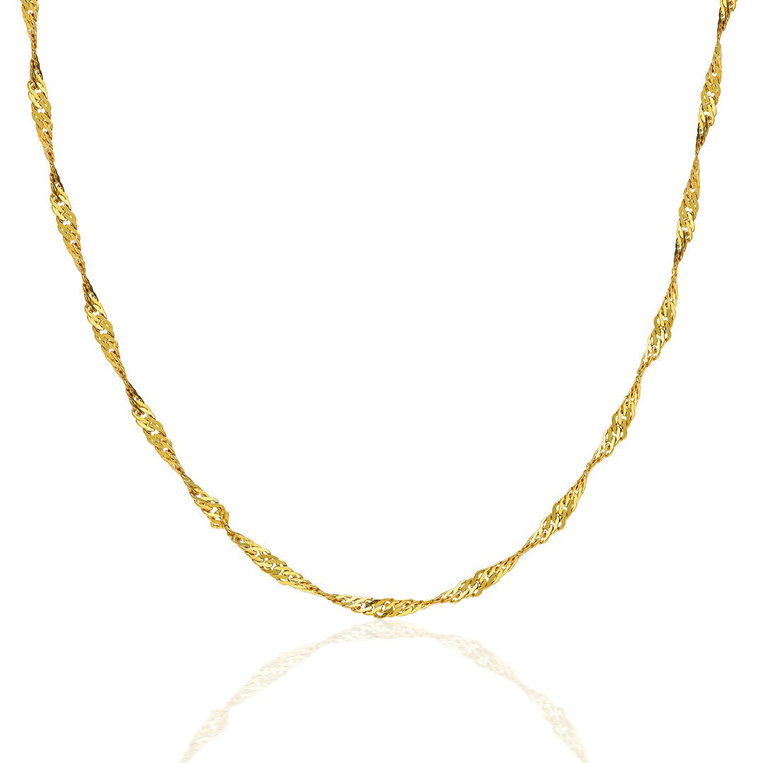 14K GOLD Singapur kette halskette