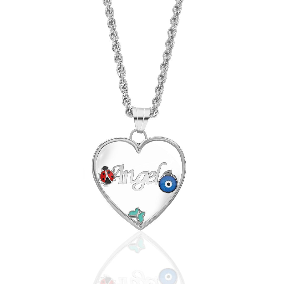 Name Necklace - Lucky Necklace with Heart Name