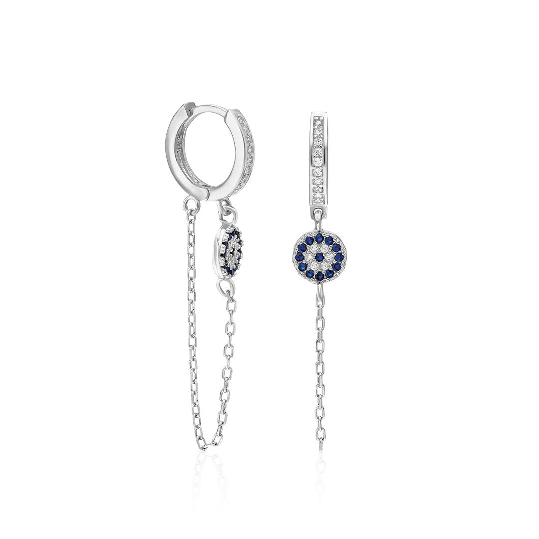 evil eye earrings with dangling earrings