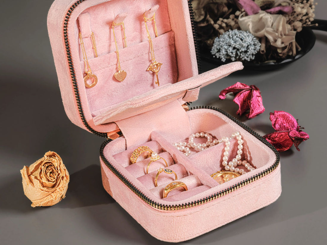 Pink Travel Jewelry Box