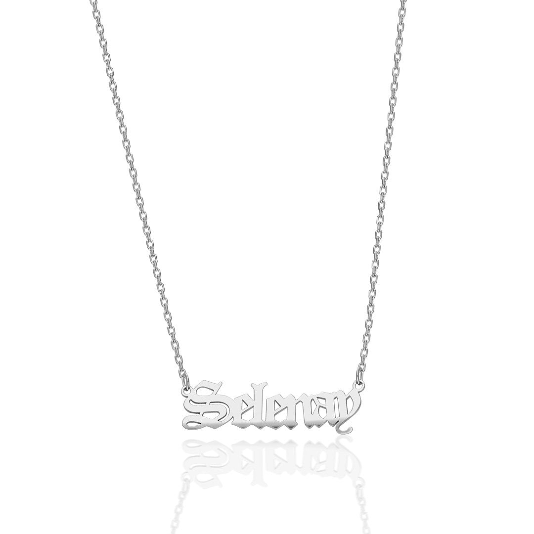 Name Necklace - Complex Inscribed Name Pendant