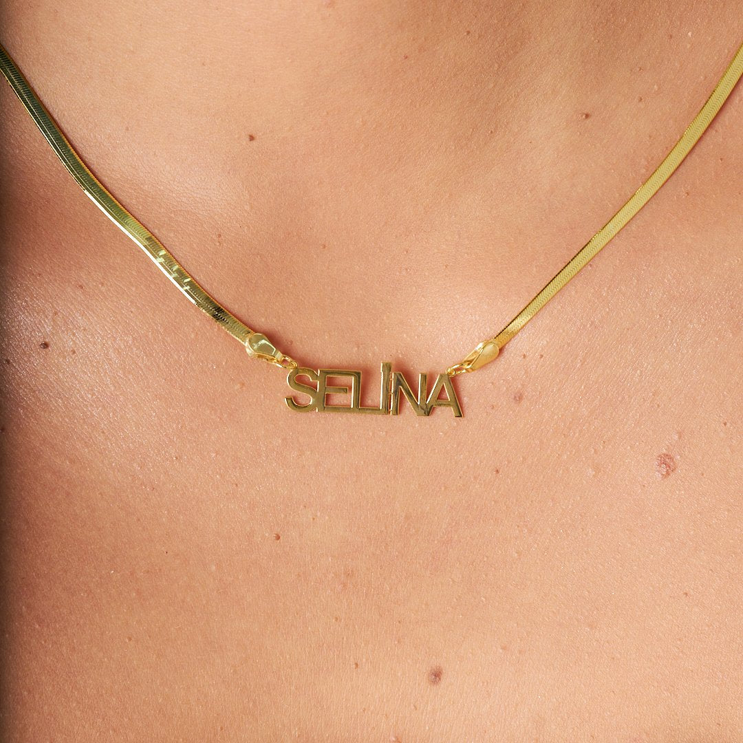 Name Necklace - Snake Chain Name Necklace