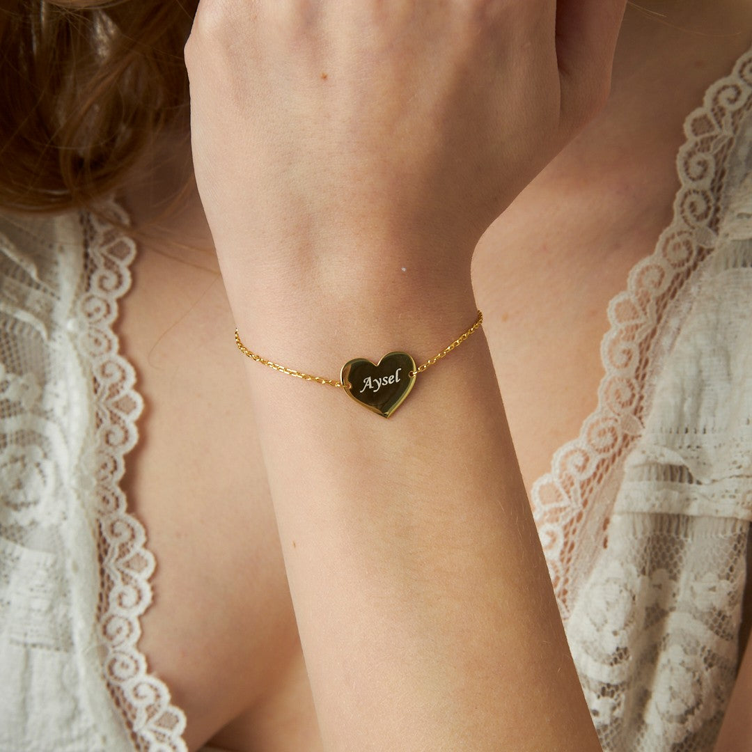 Name Bracelet - Named Heart Bracelet