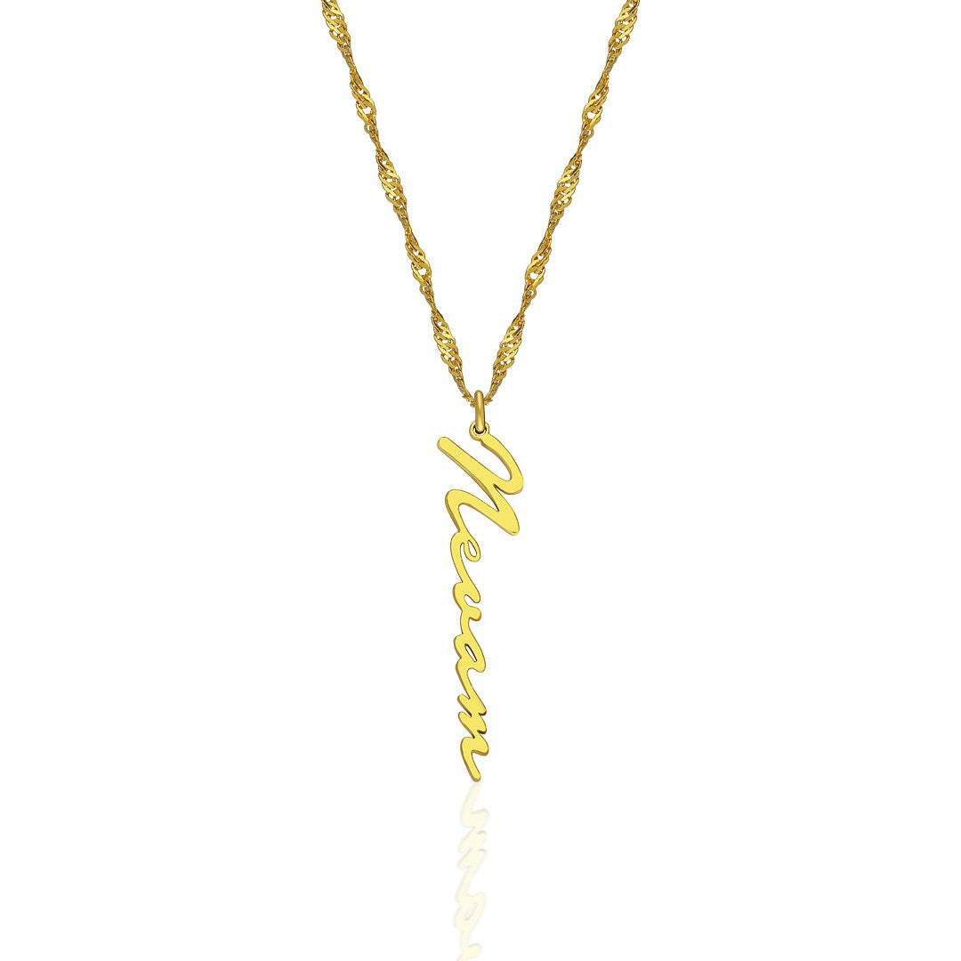 14K GOLD name necklace with twisted chain