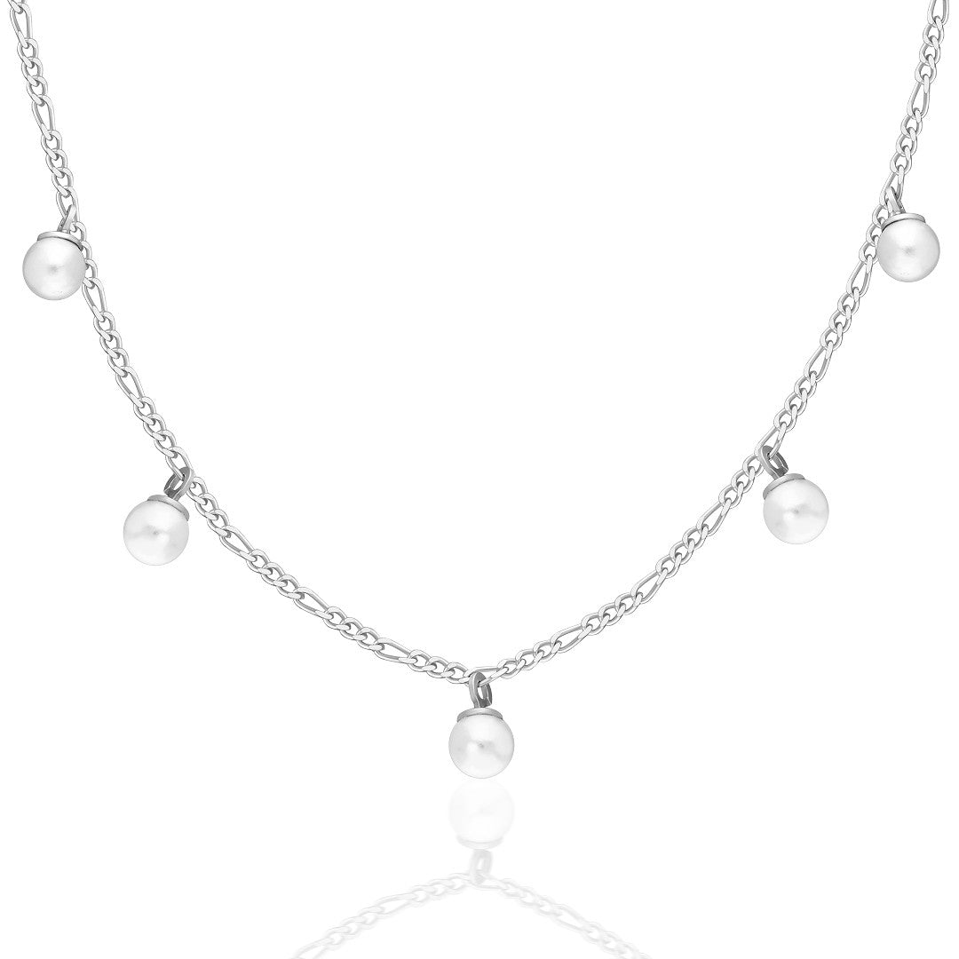 Five Pearl Chain Necklace